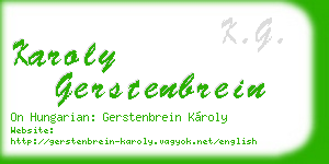 karoly gerstenbrein business card