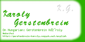 karoly gerstenbrein business card